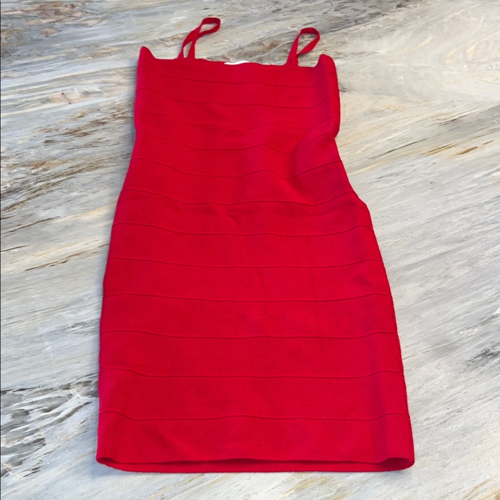 Leith Scarlet Mini Bandage Dress / small